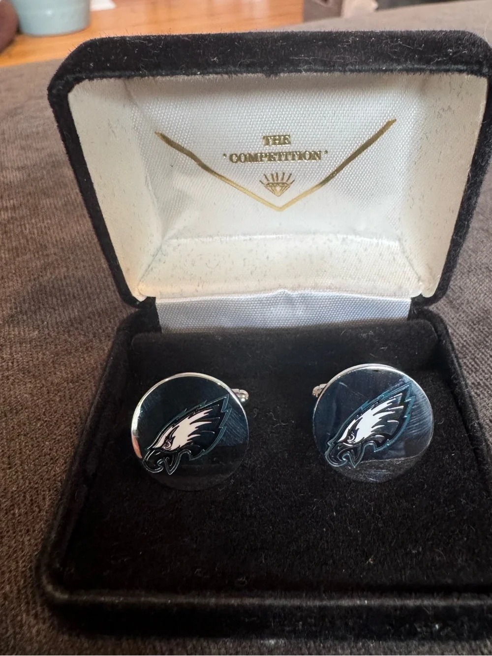Philadelphia Eagles Silver-Tone Logo Cufflinks